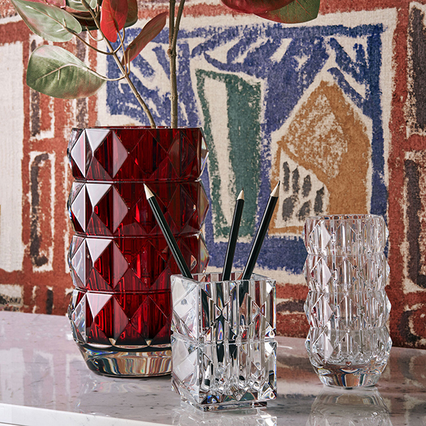 Baccarat Louxor Red Round Vase